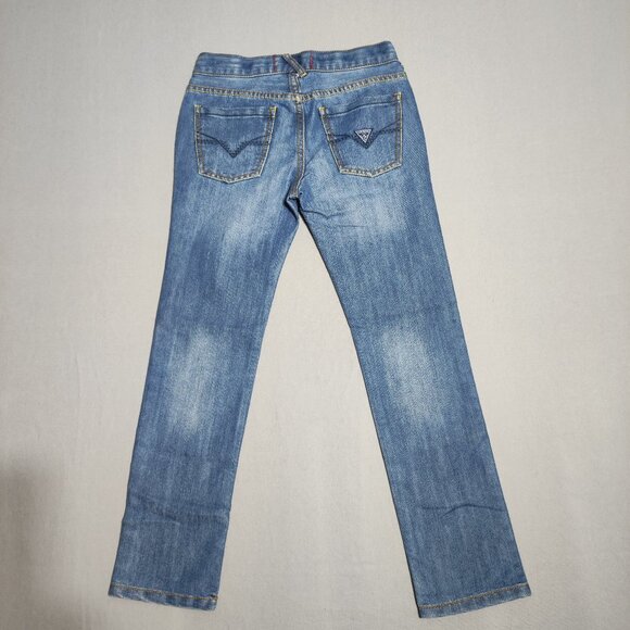 Guess Jeans women's junior size 10 denim blue colour straight leg low-rise - Picture 3 of 13